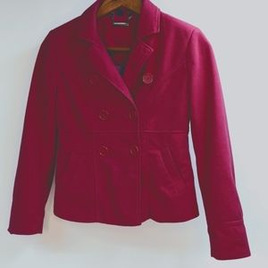 Jou Jou Girls Pink/ Magenta Pea Coat  Great pre-owned condition size M